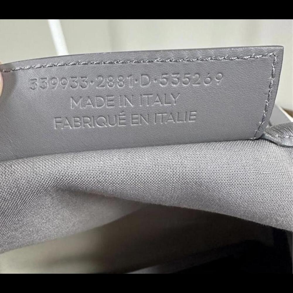 Balenciaga Cabas Tote Bag + Pouch in Grey Leather & Ivory Canvas (BAXX190) - Picture 9 of 12